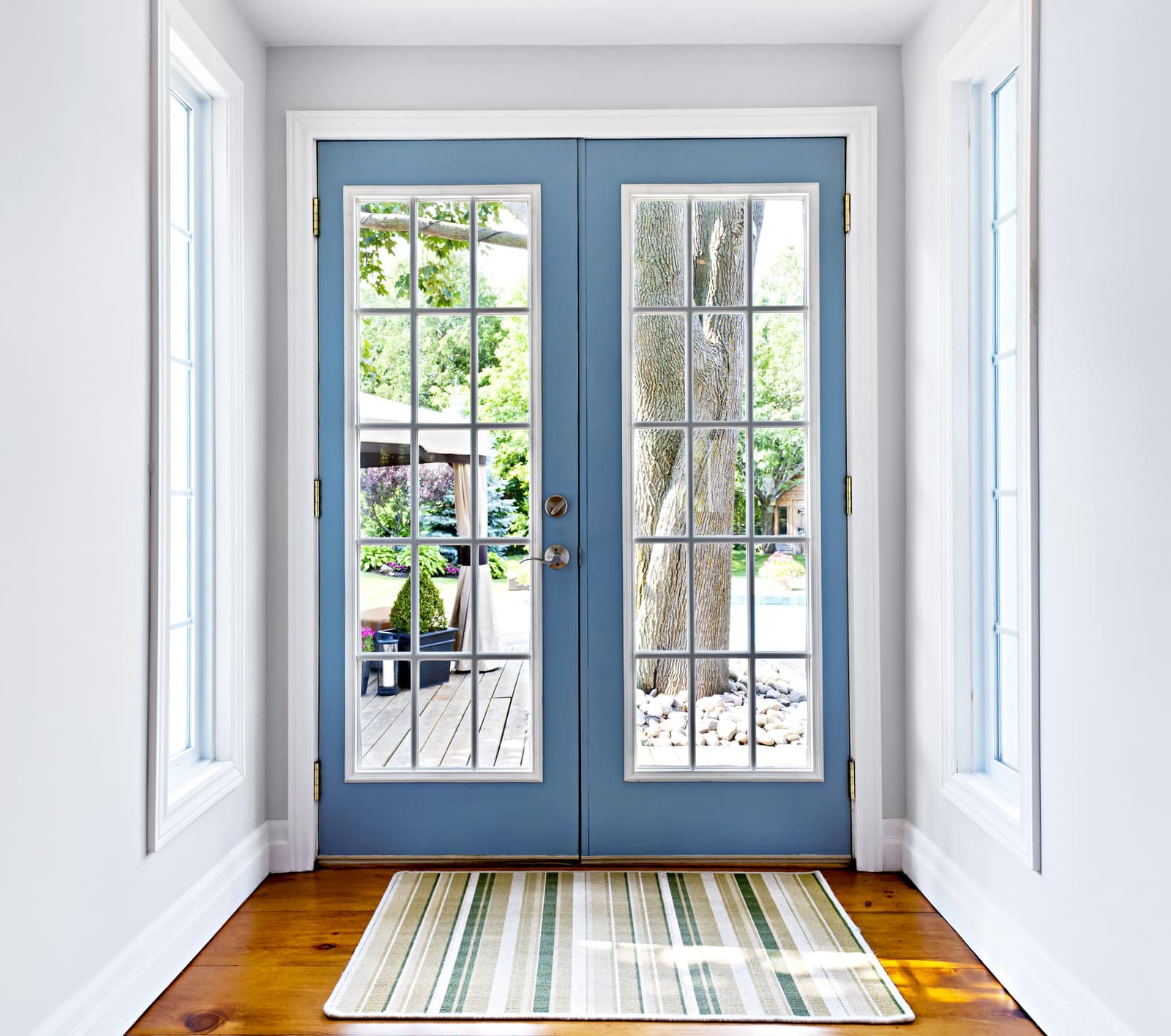 White French doors with traditional glazing bars