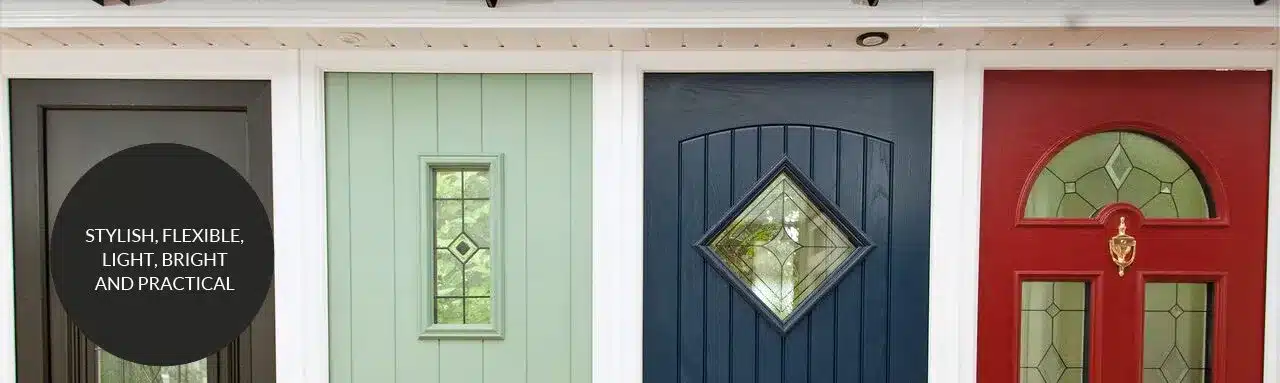 Range of coloured entrance door styles