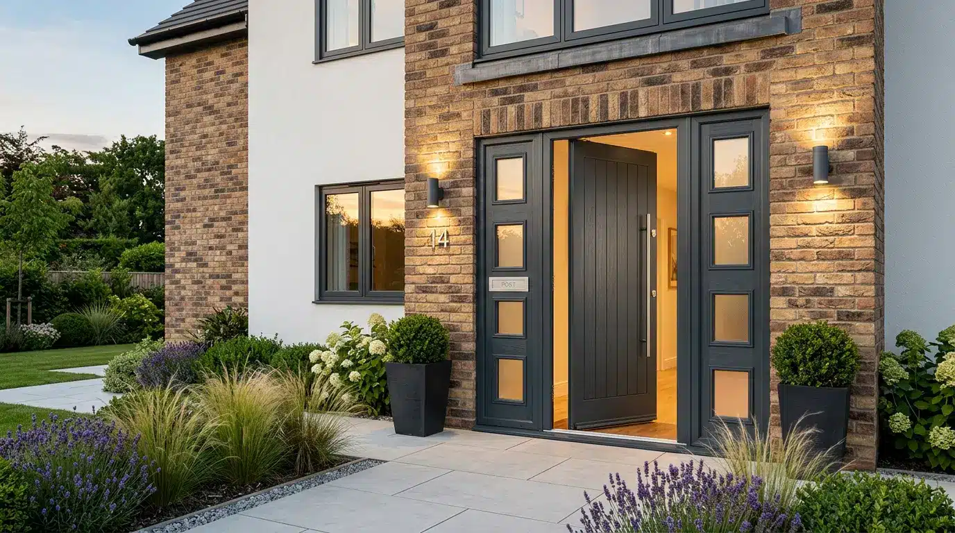 Modern composite front door