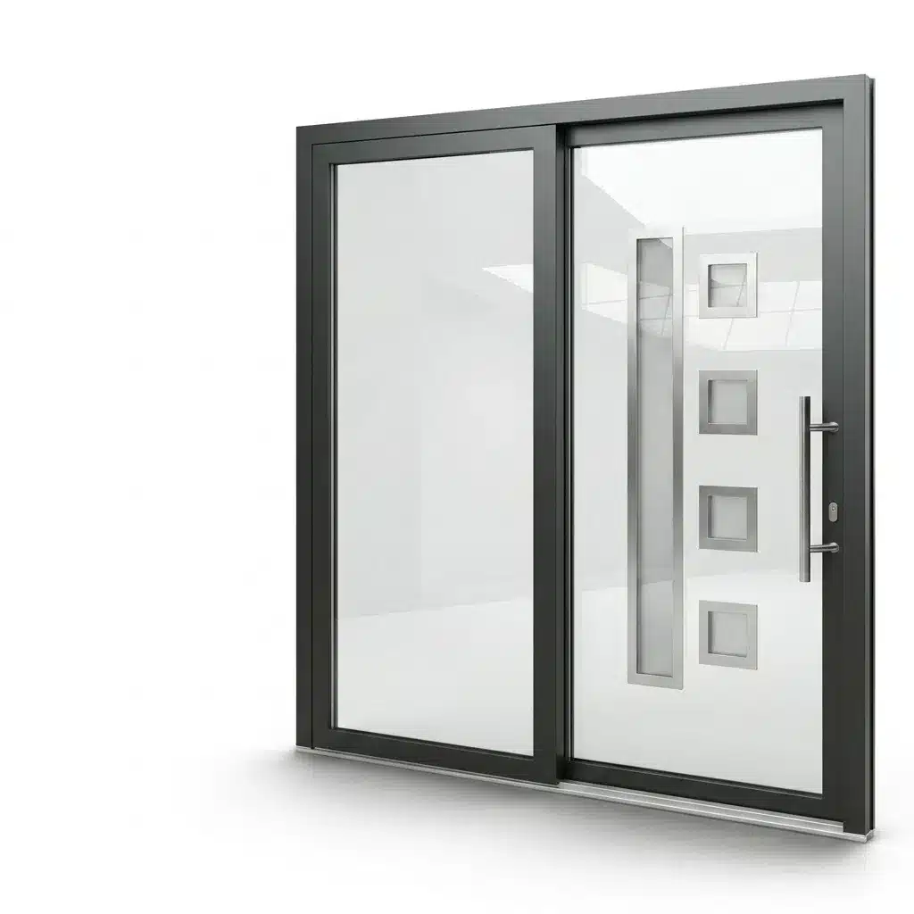 Anthracite grey sliding patio door